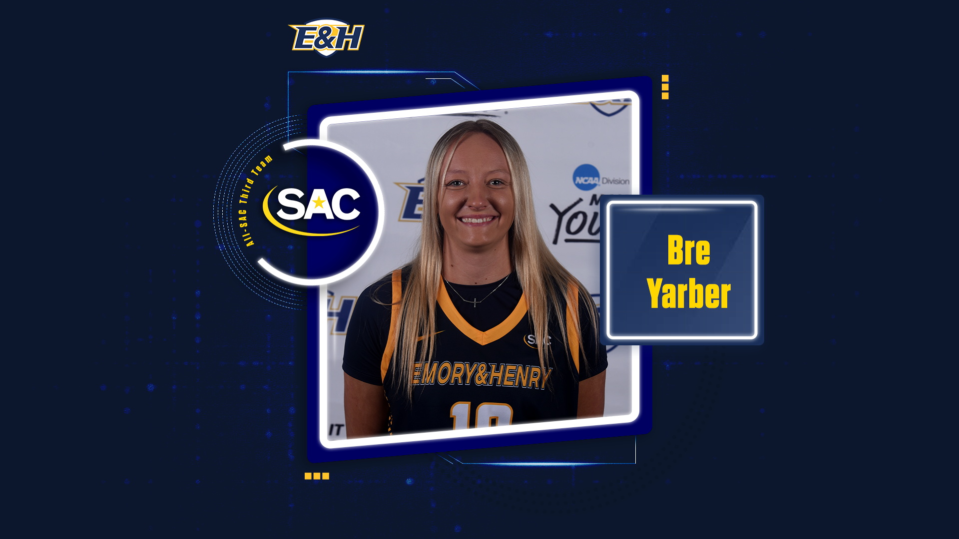 Breanna Yarber Selected Third Team All-SAC